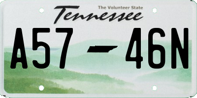 TN license plate A5746N