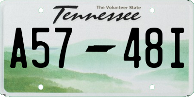 TN license plate A5748I