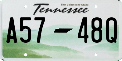 TN license plate A5748Q