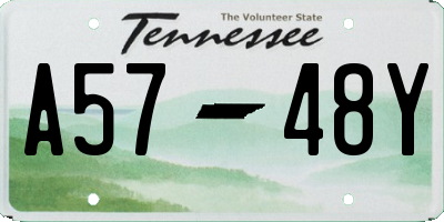 TN license plate A5748Y