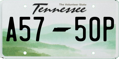 TN license plate A5750P