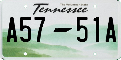 TN license plate A5751A