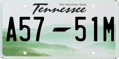 TN license plate A5751M