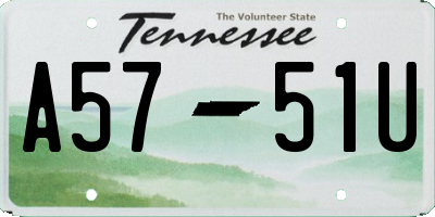 TN license plate A5751U