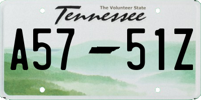 TN license plate A5751Z