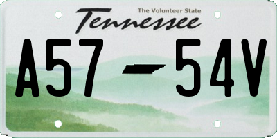 TN license plate A5754V