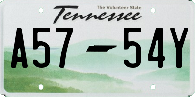 TN license plate A5754Y