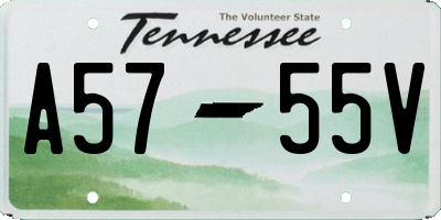 TN license plate A5755V