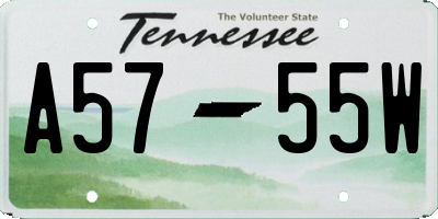 TN license plate A5755W