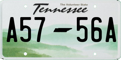 TN license plate A5756A