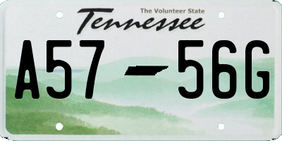 TN license plate A5756G