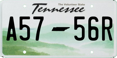 TN license plate A5756R