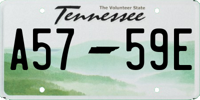 TN license plate A5759E