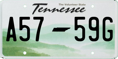 TN license plate A5759G