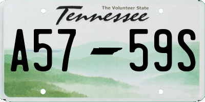 TN license plate A5759S