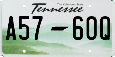 TN license plate A5760Q