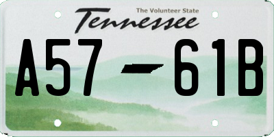 TN license plate A5761B