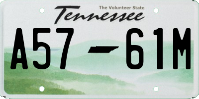 TN license plate A5761M