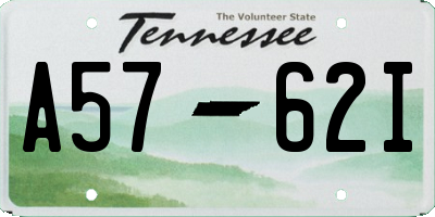 TN license plate A5762I