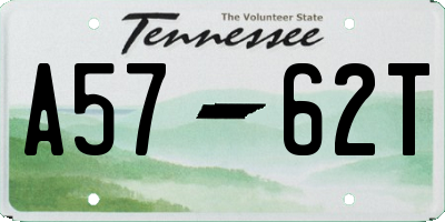 TN license plate A5762T