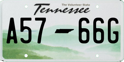 TN license plate A5766G