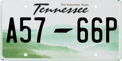 TN license plate A5766P