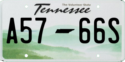 TN license plate A5766S