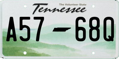 TN license plate A5768Q