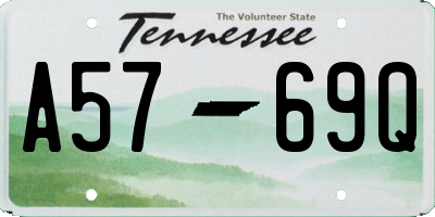 TN license plate A5769Q