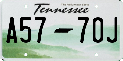 TN license plate A5770J