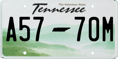 TN license plate A5770M