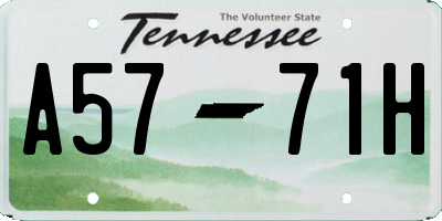 TN license plate A5771H