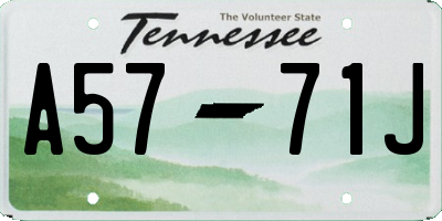 TN license plate A5771J