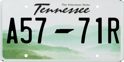TN license plate A5771R