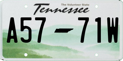 TN license plate A5771W