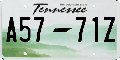 TN license plate A5771Z