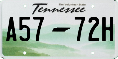 TN license plate A5772H