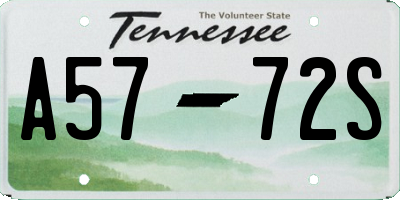 TN license plate A5772S