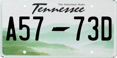 TN license plate A5773D