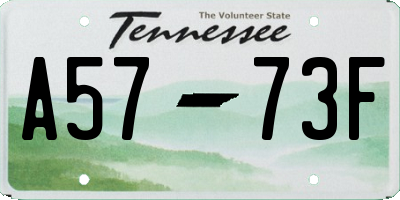 TN license plate A5773F