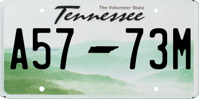 TN license plate A5773M