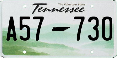 TN license plate A5773O