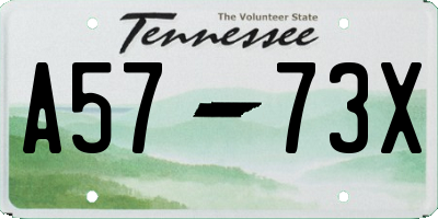 TN license plate A5773X