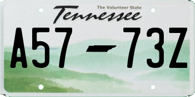 TN license plate A5773Z