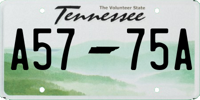 TN license plate A5775A