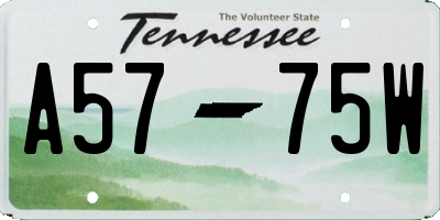 TN license plate A5775W