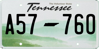 TN license plate A5776O