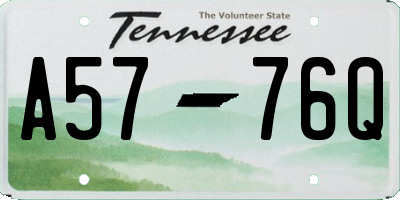 TN license plate A5776Q