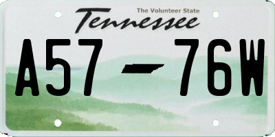 TN license plate A5776W