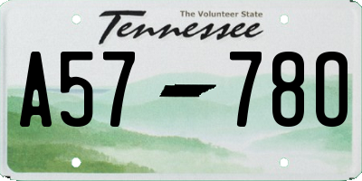 TN license plate A5778O